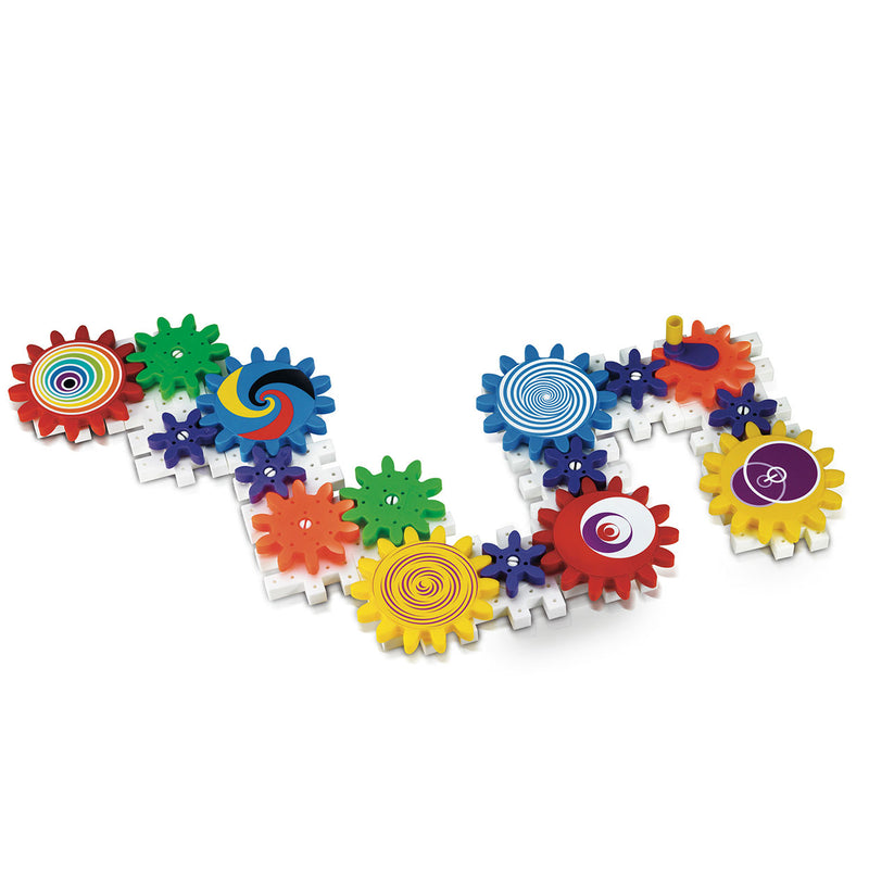 Afbeelding laden in galerijviewer, Quercetti tandwielenset kaleido gears - 55-delig - bouwstenen
