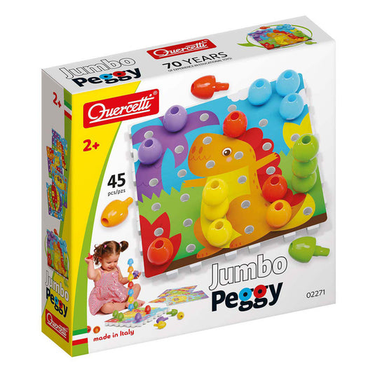 Quercetti jumbo insteek pinnen, 45dlg.