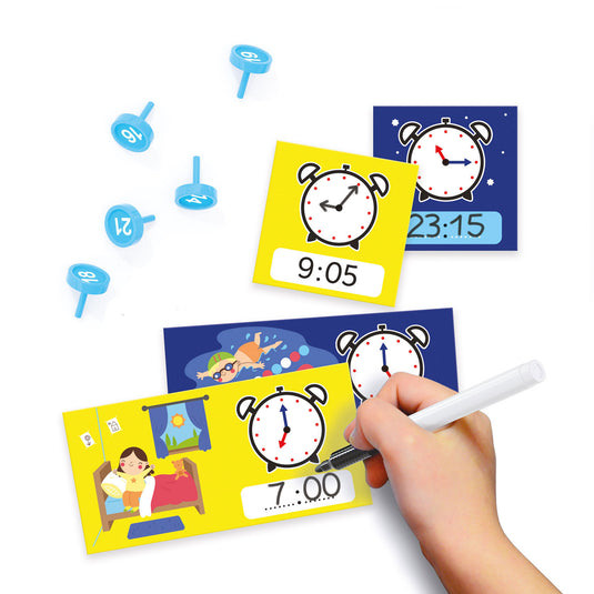 Quercetti leerklok primo clock junior karton 51-delig