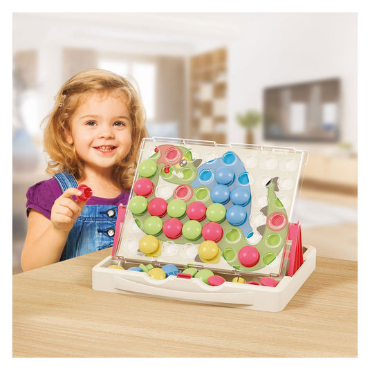Quercetti play eco+ fantacolor insteek mozaïek junior (58-delig)