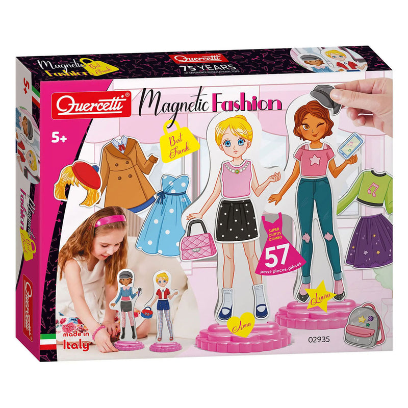 ギャラリービューアに画像をロードする, Quercetti magnetische mode aankleedpop best friends - 57dlg.
