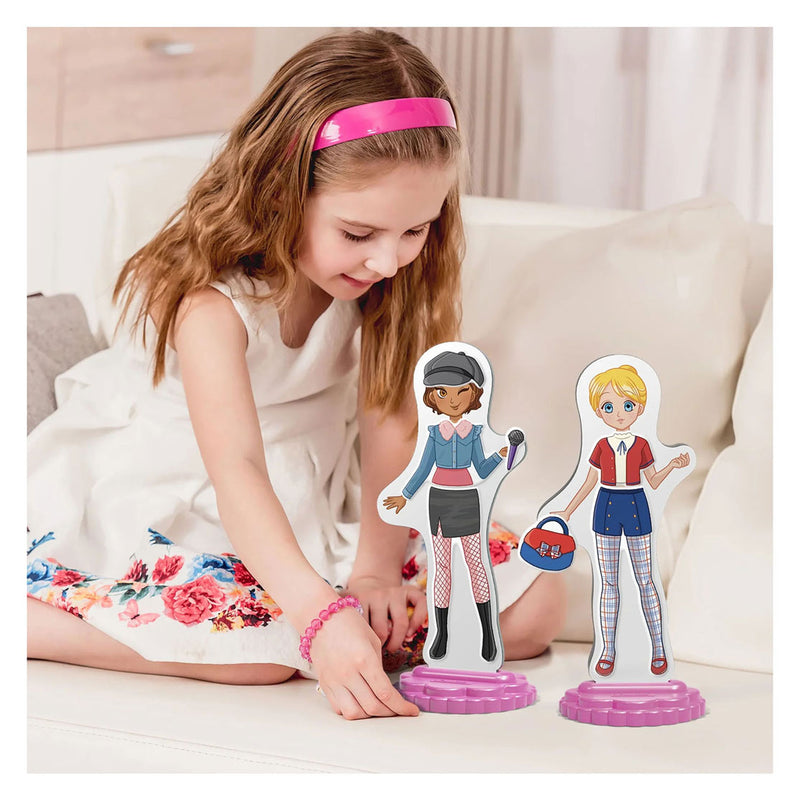 ギャラリービューアに画像をロードする, Quercetti magnetische mode aankleedpop best friends - 57dlg.
