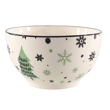 Svenska living schaaltje porselein met kerstboom afbeelding ã˜14cm