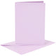 Kaarten en enveloppen, afmeting kaart 10,5x15 cm, afmeting envelop 11,5x16,5 cm, 120+210 gr, lichtpaars, 6 set 1 doos