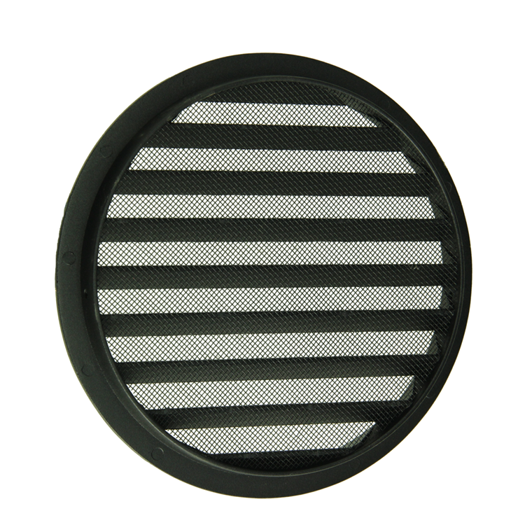 Afbeelding laden in galerijviewer, Renson 1061636 - inbouw rond schoepenr met gaas434r dia 200 ral 9005 zwart | 5 stuks
