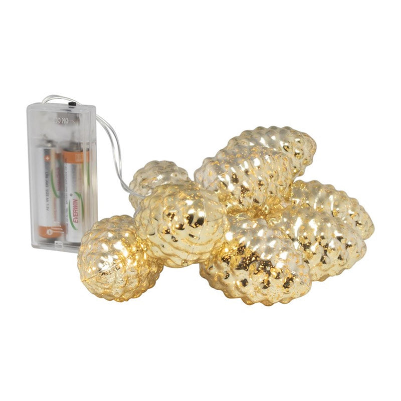 Load image into Gallery viewer, Svenska living led velichtingsnoer dennenappels goud
