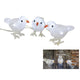 Svenska living vogels acryl 15cm x3 warmled ip44 met timer 3xaa batterij ( exclusief )