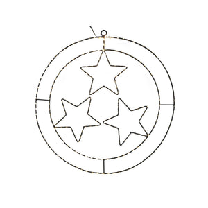 Svenska living led kersthanger ring sterren zwart 50cm 245goldled 24flash ip44 5m