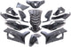 Edge plaatset 14-delig voor peugeot speedfight 4 - metallic zwart
