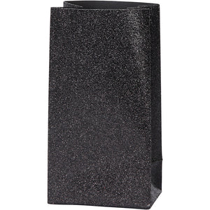 Papieren zakken, h: 17 cm, afm 6x9 cm, 170 gr, zwart, 8 stuk 1 doos