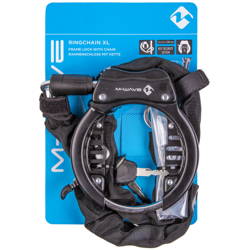 Afbeelding laden in galerijviewer, M-wave ringslot xl met insteekketting
