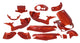 Edge plaatset 15-delig voor gilera runner tot bouwjaar 08-2005 - oranje metallic
