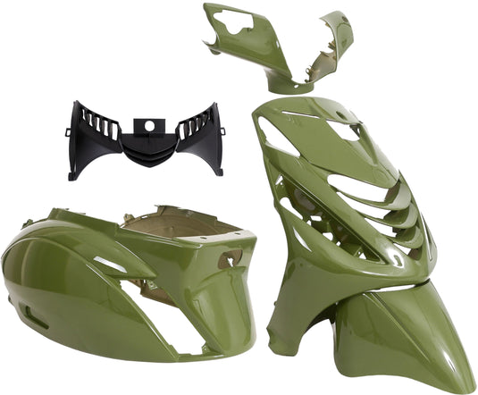 Edge plaatset 5-delig voor piaggio zip-sp vanaf bouwjaar 2000 - districtgroen