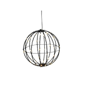 Svenska living bal zwart 15cm 40led timer op batterij