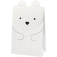 Papieren zakken, ijsbeer, h: 18 cm, afm 6x12 cm, 80 gr, wit, 6 stuk 1 doos