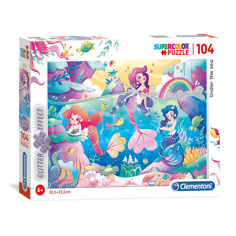 Load image into Gallery viewer, Clementoni Glitter Puzzel Onderwaterwereld, 104st.
