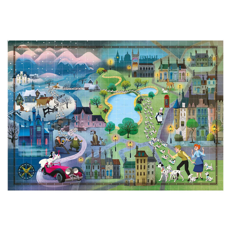 Load image into Gallery viewer, Clementoni wereldkaart puzzel 101 dalmatiers, 1000st.
