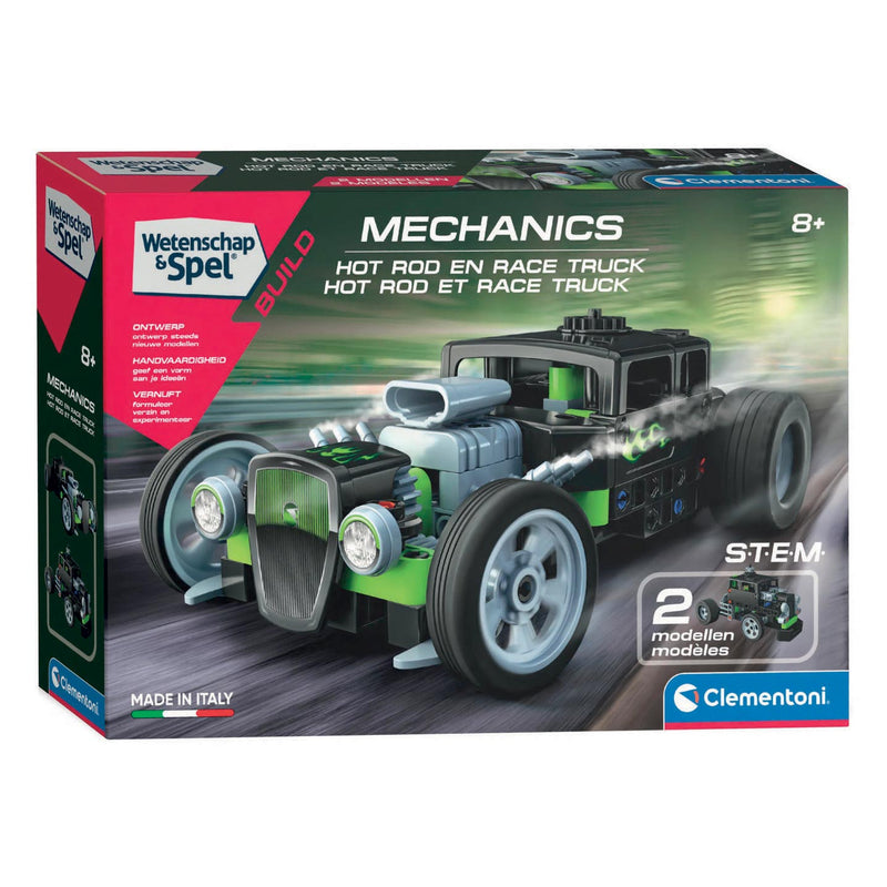 Load image into Gallery viewer, Clementoni Wetenschap Spel Mechanica Hot Rod, 2in1
