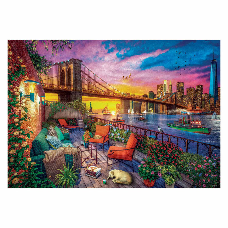 Afbeelding laden in galerijviewer, Clementoni puzzel manhattan balcony sunset, 3000st.
