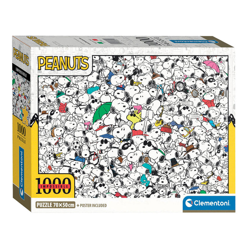 Load image into Gallery viewer, Clementoni legpuzzel impossible peanuts snoopy, 1000st.
