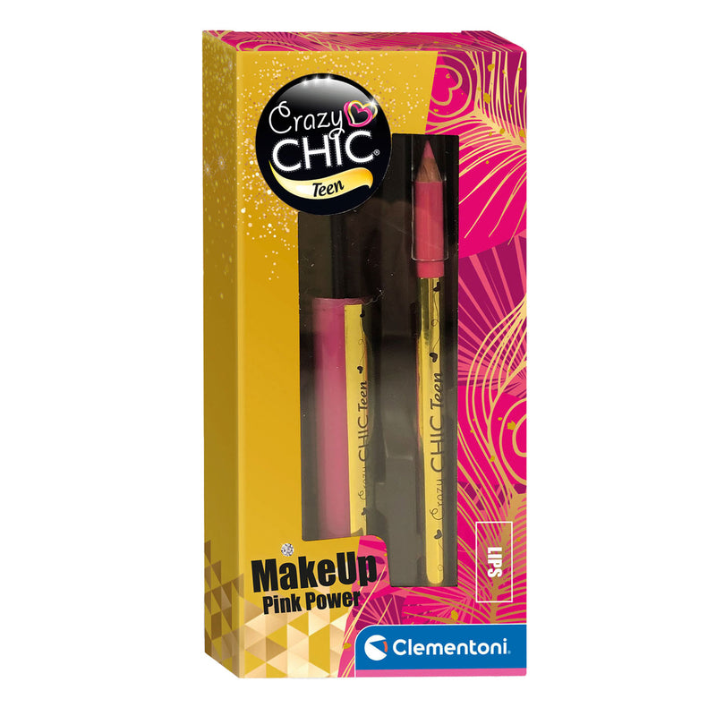 Load image into Gallery viewer, Clementoni crazy chic lipgloss en lippotlood pink power, 2st.
