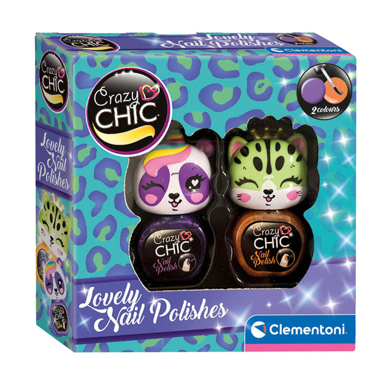 Load image into Gallery viewer, Clementoni crazy chic nagellak oranje paars, 2st.
