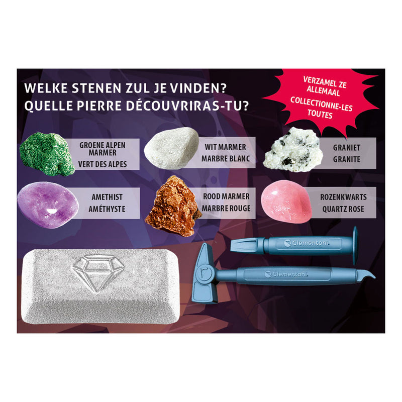 Afbeelding laden in galerijviewer, Clementoni wetenschap en spel - op zoek naar stenen en mineralen
