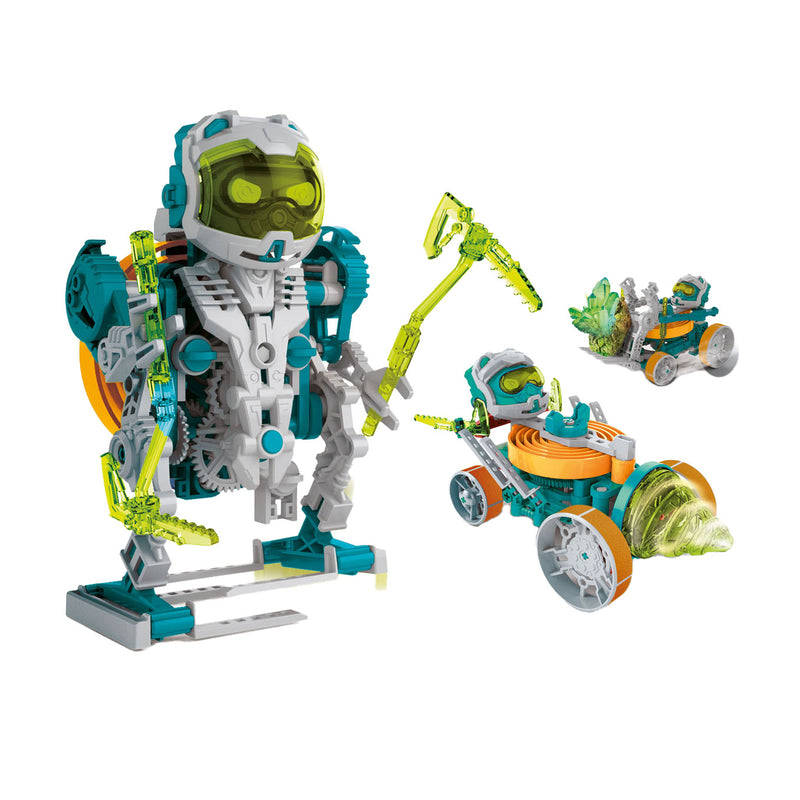 Load image into Gallery viewer, Clementoni wetenschap en spel - space miner robotica 3in1 bouwset
