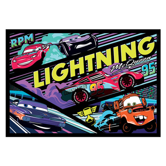 Clementoni legpuzzel super color glowing lights - cars, 104st.