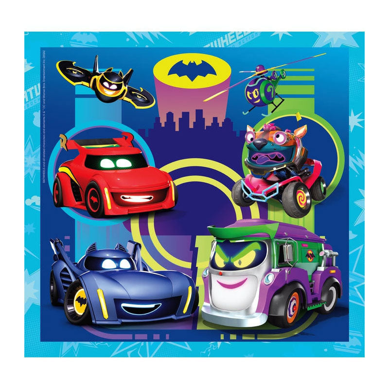 Load image into Gallery viewer, Clementoni legpuzzel super color vierkant batwheels, 3x48st.
