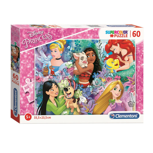 Clementoni legpuzzel super color disney princess ii, 60st.