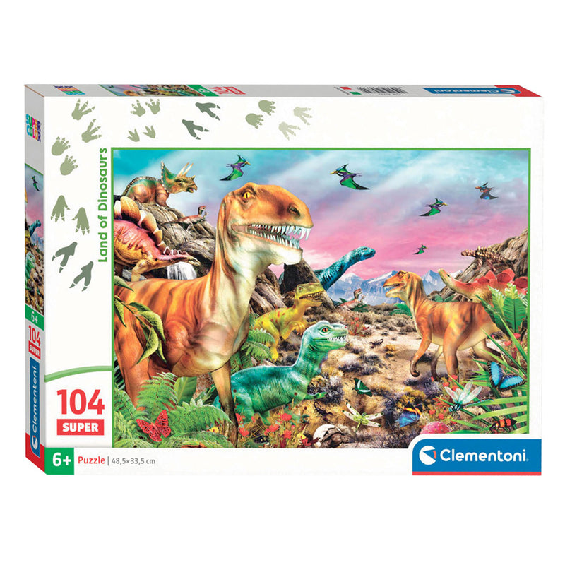 Load image into Gallery viewer, Clementoni legpuzzel super color land of dinosaurs, 104st.
