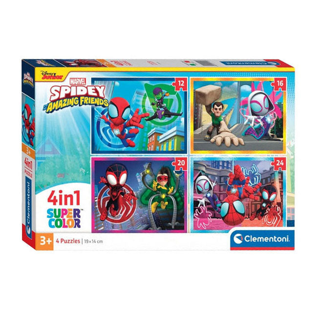 Load image into Gallery viewer, Clementoni legpuzzel 4in1 spidey and his amazing friends
