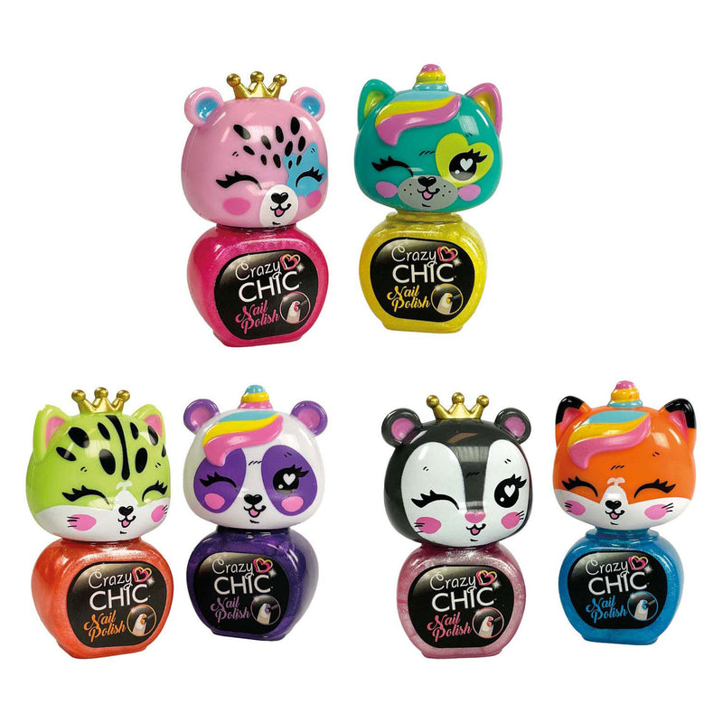 Load image into Gallery viewer, Clementoni crazy chic - nagellak dieren, 2st.
