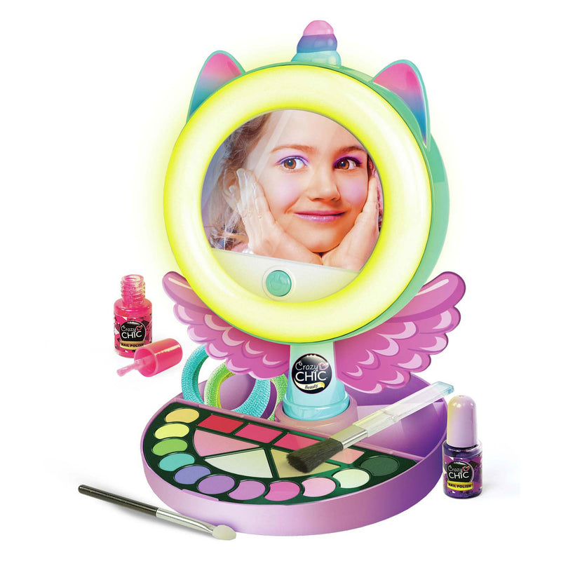 Afbeelding laden in galerijviewer, Clementoni crazy chic - lichtspiegel - make-up spiegel voor kinderen - make-up bewaren - vanaf 6 jaar
