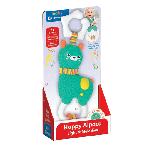 Clementoni baby vrolijke alpaca rammelaar met licht en geluid