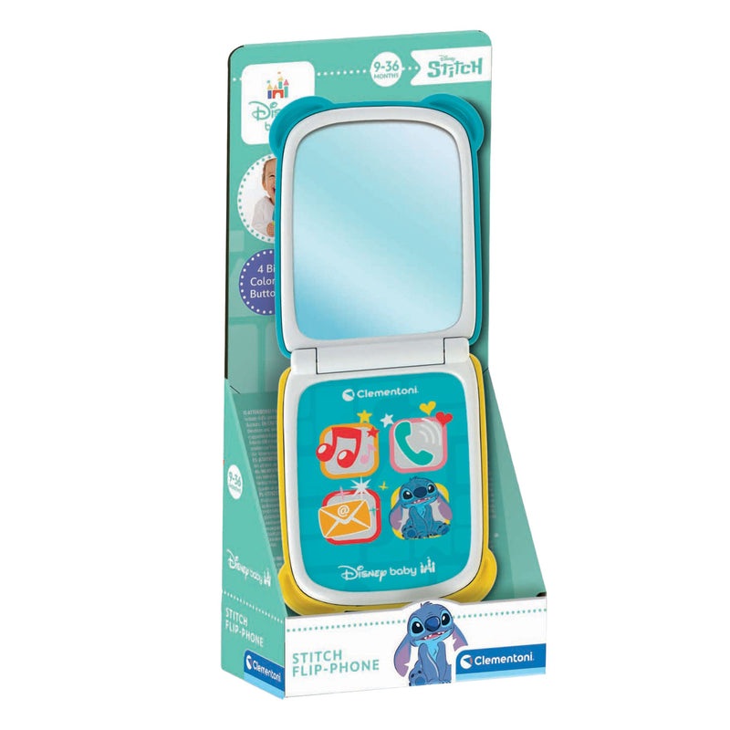 Afbeelding laden in galerijviewer, Clementoni baby disney stitch telefoon inklapbaar
