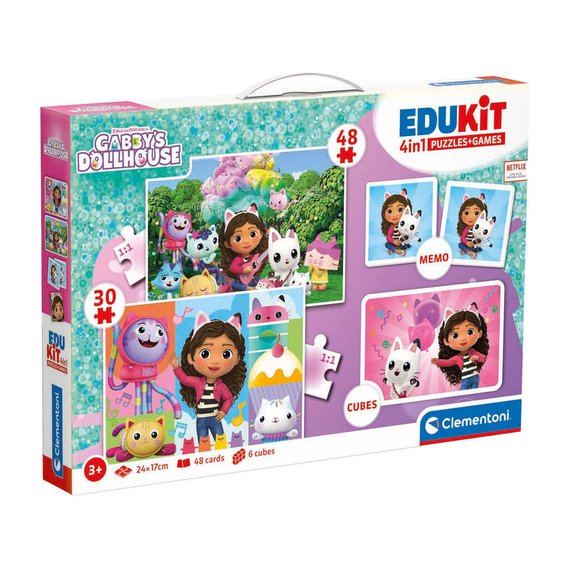 Load image into Gallery viewer, Clementoni gabby's poppenhuis edukit 4in1 puzzels en spellen
