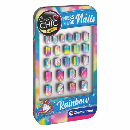 Clementoni crazy chic press go nagels - regenboog