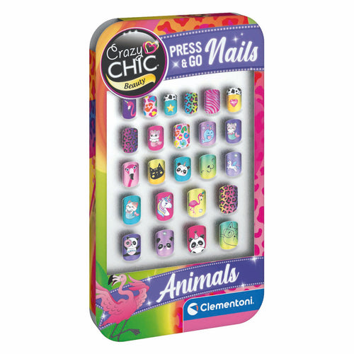 Clementoni crazy chic press go nagels - dieren