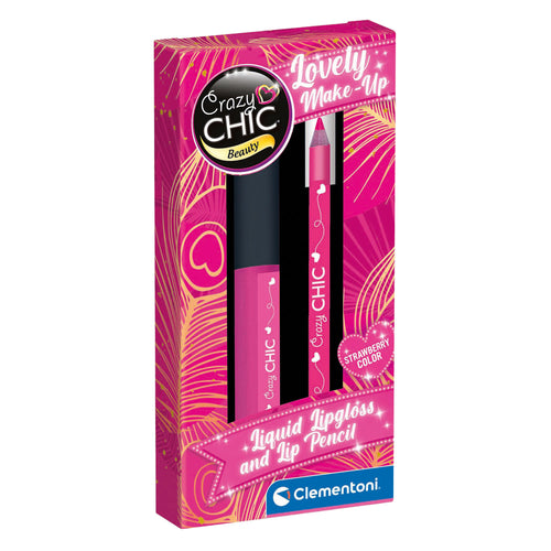 Clementoni crazy chic lipgloss en lipliner aardbei