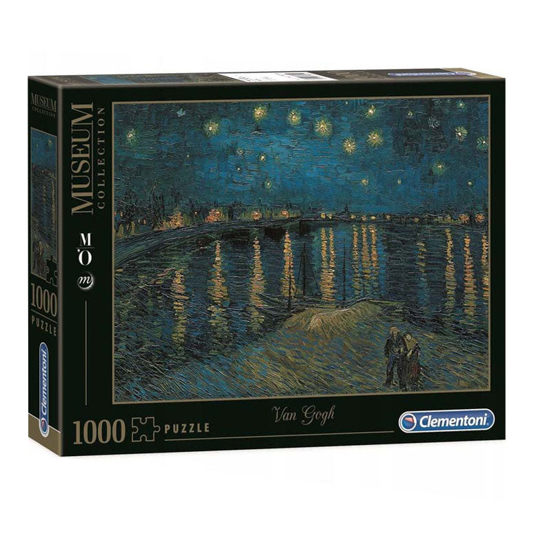 Load image into Gallery viewer, Clementoni legpuzzel kunstwerken sterrennacht boven de rhône, 1000st.
