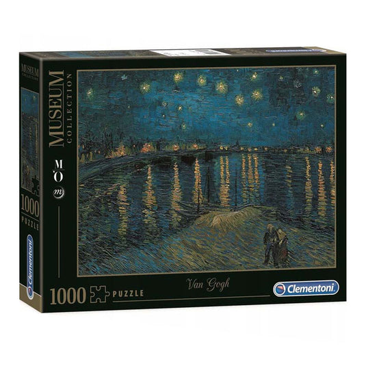 Clementoni legpuzzel kunstwerken sterrennacht boven de rhône, 1000st.