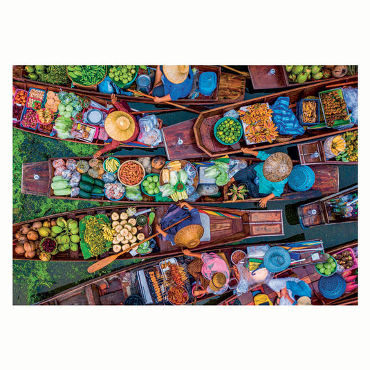 Clementoni puzzel drijvende thaise markt, 1000st.