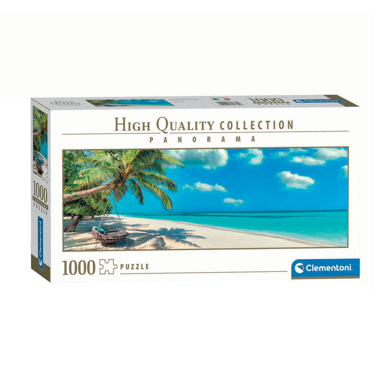 Load image into Gallery viewer, Clementoni panoramapuzzel schommelen bij de oceaan, 1000st.
