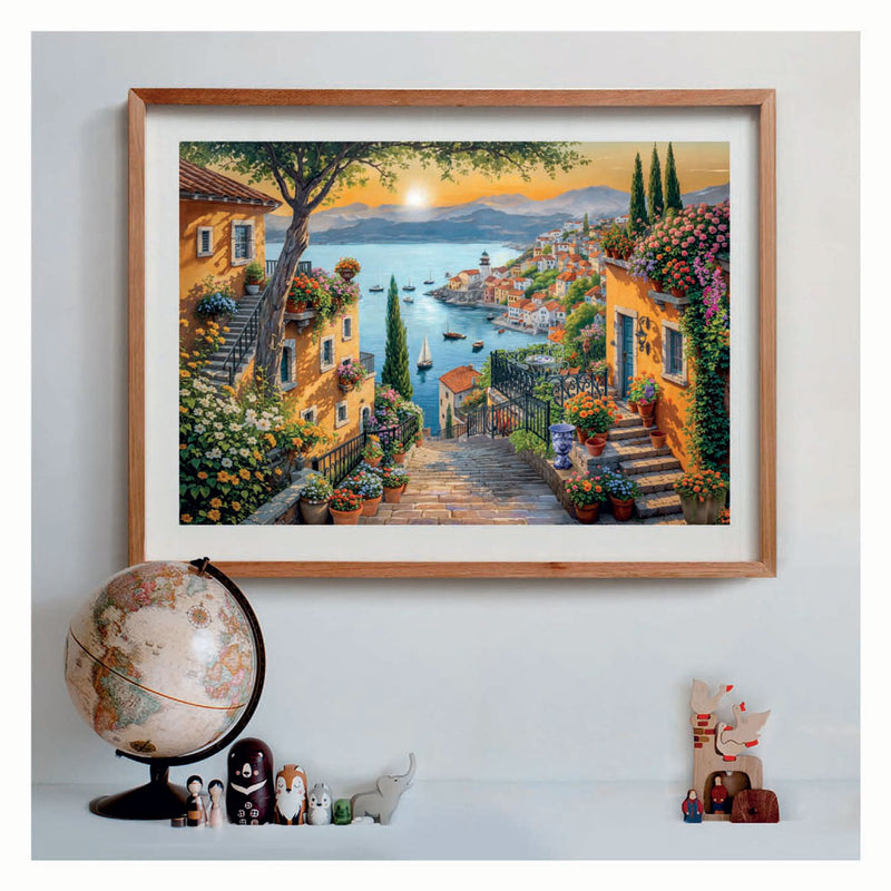 Load image into Gallery viewer, Clementoni legpuzzel kunst trappetje naar de haven, 1500st.
