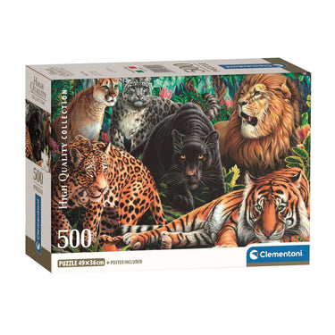 Clementoni legpuzzel wild cats, 500st.