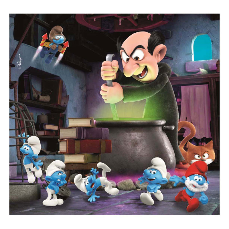 Load image into Gallery viewer, Clementoni legpuzzel square smurfs, 3x48st.
