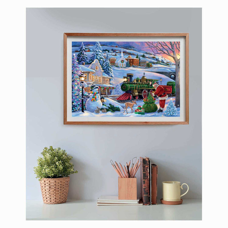 Afbeelding laden in galerijviewer, Clementoni legpuzzel kersttrein - 500st.
