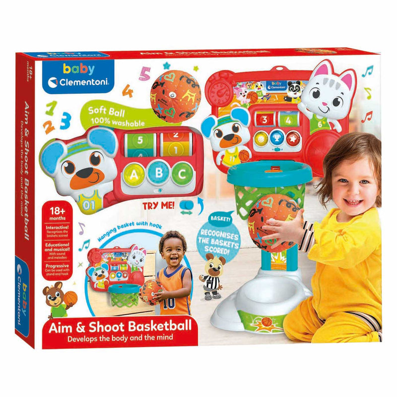 Afbeelding laden in galerijviewer, Clementoni baby richt en schiet basketbal
